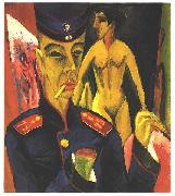 Ernst Ludwig Kirchner Self-portrait as a Soldier china oil painting artist